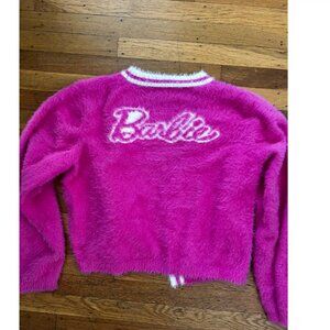 Barbie Fuzzy Sweater – Size L (Fits Like a Roomy Medium) | Hot Pink | Super Soft